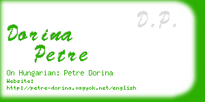 dorina petre business card